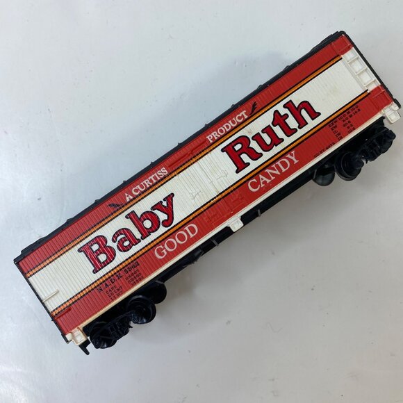 Vintage 90s Tyco HO scale Baby Ruth Candy Billboard Reefer Boxcar Train Car - Picture 1 of 4
